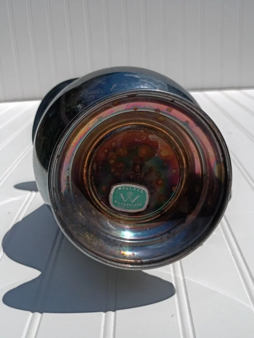 Vintage Wallace Silverplate Pitcher with Decorative Handle 2900 Made in USA MCM